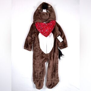 NWT BABY STARTERS Brown Horse Dress Up Suit with Bandana Western Costume Size 9M